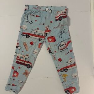 Posh Peanut Light Blue Pajama Pants 18M - First Responder Print